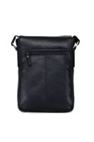 POUCH BAG GENUINE LEATHER BLACK COLOUR