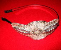 fancy hairband of flying wing of beads