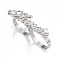 Sterling Silver Alegro Two Finger Ring