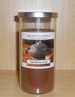 supplier for glass jar candle,sandalwood scented candle