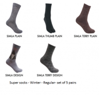 Men's socks- Winter -Regular - set of 5 pairs.