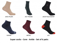 Men's socks- Core-Ankle-set of 6 pairs-Model 1