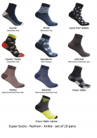 Men's socks- Fashion - Ankle-set of 10 pairs.
