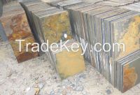 Chinese Yellow Slate Tiles Wall Stone Veneer, Slate Tile Stone Wall Cladding