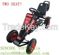 Pedal go kart with two seats