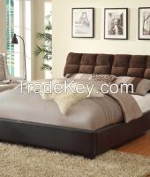 CHOCOLATE PADDED HEADBOARD WITH STORAGE