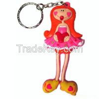 custom soft pvc or silicone keychains