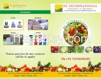 Fruits, Vegatables, Cereals, Pulses, Spices