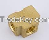 brass female tee / machined threaded brass