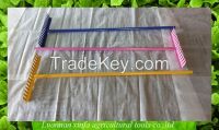 different colour of garden rake with steel handle