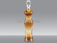 Elegant unique shape glass bottle