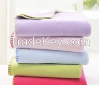 100% nicety fibre super soft touch plush fleece baby blanket