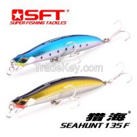 Super Fishing Tackles SEAHUNT 29g/135mm floating type fishing lure hard lure baits sea bass bait