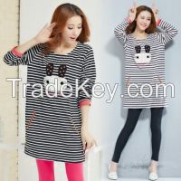 Long-sleeved casual cotton T-shirt