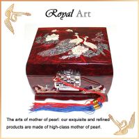 Luxury Jewelry Box with Mother of pearl inlaid; OR-28