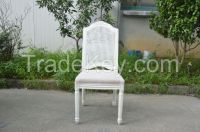 white solid wood furniture dining chair