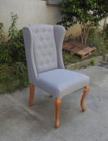 American Vintage Club Sofa Chair Wing Back Chair Modern High Button Back Wing Chair