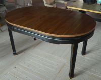 The original wood color coffee table design with the base table