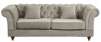 French style three seater Soft Shunde Fabric Chesterfield Sofa