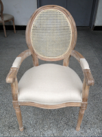 French Style Rattan Or Upholstery Round Back Chairs For Dining/leisure Room