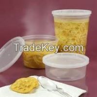 disposable plastic food container for fast food salad or soup cup 8oz 16oz 32oz microwavable clear