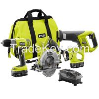 Ryobi 18-Volt ONE+ Lithium-ion 4-Tool Super Combo Kit P883