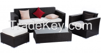 Outdoor Rattan Sofa Set with UV Resistant Wicker (SF-016)