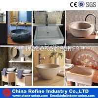 modern simple stone washroom part(bathtub, stone sink, shower tray, wa