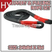 polyester Webbing Strap Black Towing Rope for Truck 