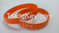 custom silk screen silicone wristbands /  bracelets