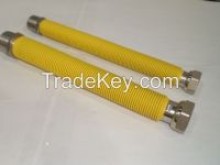 Stainless Steel Corrugated Extendable Hose -Uncoated /Yellow Coated