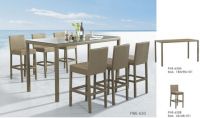 Garden table and chair wicker furniture FWE-630