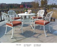Garden chairs with cushion outdoor tables iron furniture FWS-208
