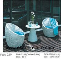 Garden dining table plastic rattan chairs garden furniture FWA-229