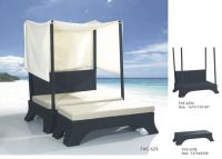 Garden bed with cushions wicker bed FWE-629