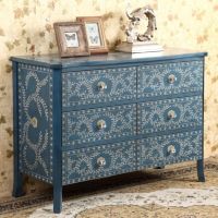 Home Decoration Furniture Filling Cabinet Corridor table In Blue Color