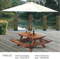 Teak sofa garden dining table and chairs sofa set FWM-021