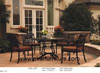 Garden coffee table chair iron metal furniture with cushions FWS-209