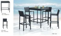 Outdoor bar furniture set, bar table and chair