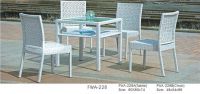 Mediterranean Style Set rattan wicker sofa and table outdoor dining furniture
