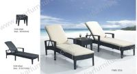 Hotsale furniture resin poolside sleeping bed plastic sun lounger FWB-006