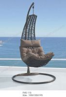 New design hot sale outdoor garden rattan single seat swing chair FWE-115