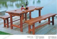 4 seaters solid wood garden furniture outdoor bench and table FWM-018