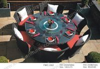 Outdoor furniture Wicker table and chair design round wicker table and chair FWC-262