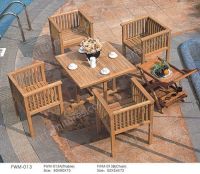 Outdoor garden solid wood dinning set wood furniture FWM-013