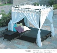 Chaise Lounge Bed Wicker Bed Outdoor furniture low post bed FWB-233