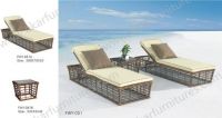 Outdoor Furniture Wicker Chaise Lounge Rattan Sun Loungers FWY-051