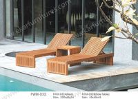 Outdoor Furniture Wood Sun Loungers Garden Wood Sun Lounger FWM-032