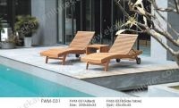 Outdoor Furniture Solid Wood Sun Loungers Garden Wood Sun Lounger FWM-031