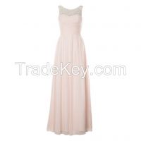 Elegant Evening dress Rhinestones at the neckline, made from 100%polye